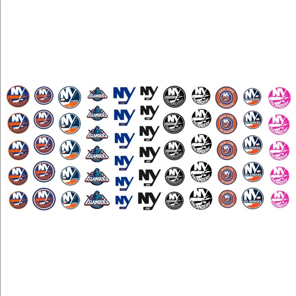 💌BO/GO$6 🏒 New York Islanders Water Transfer Nail Decals NHL - Picture 2 of 4